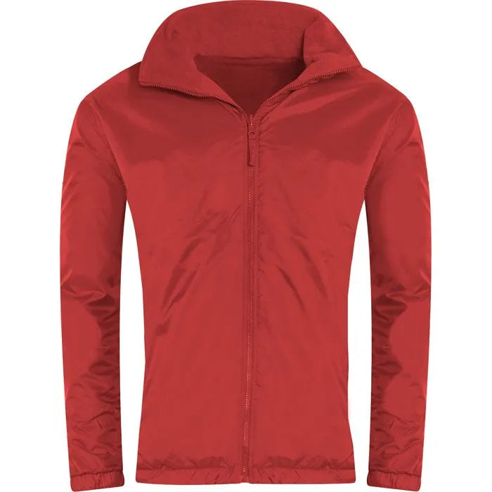 Lee Chapel Primary School | Red Reversible Jacket with Hood / School Logo - Schoolwear Centres | School Uniforms near me