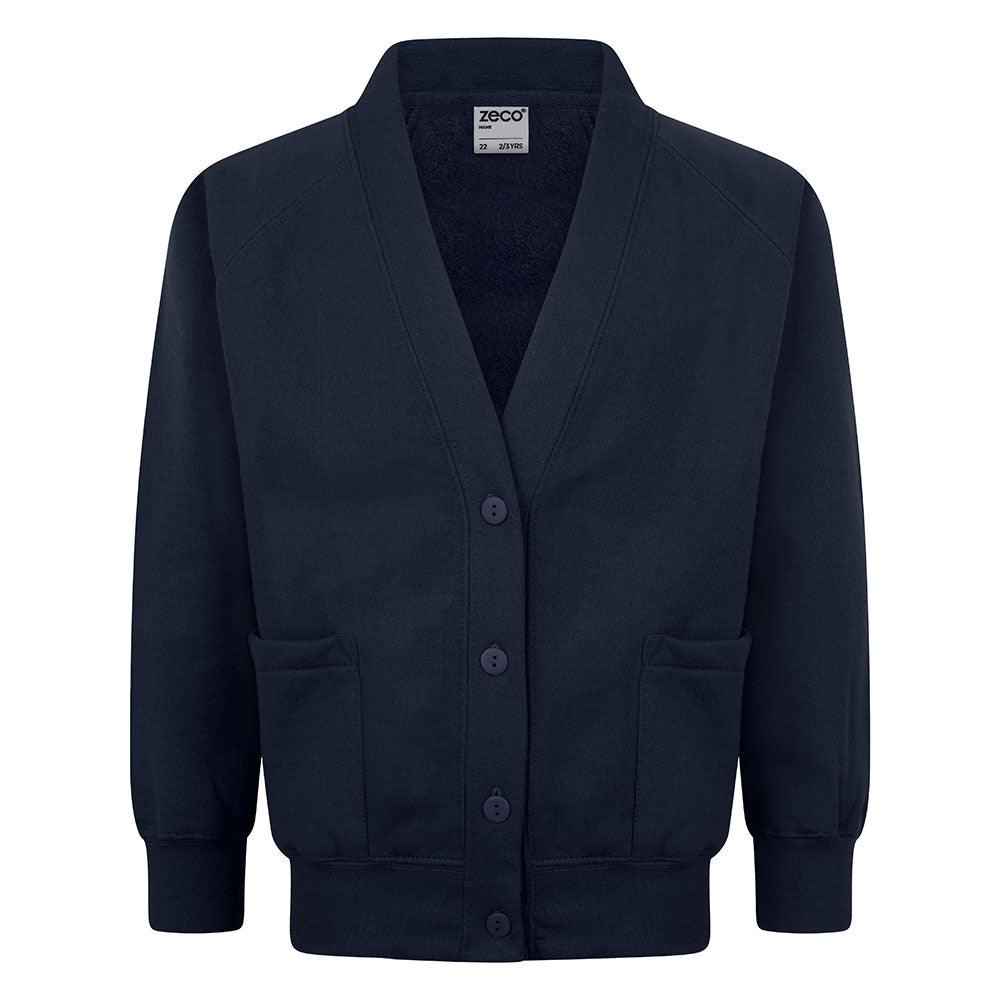 Copy of Chalkwell Hall School | Navy Blue Sweat Cardigan with School Logo