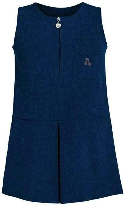 Cherry-Pocket-Pinafore-Heart-Zip | Grey | Black | Navy Blue | Brown | Bottle - Schoolwear Centres | School Uniforms near me