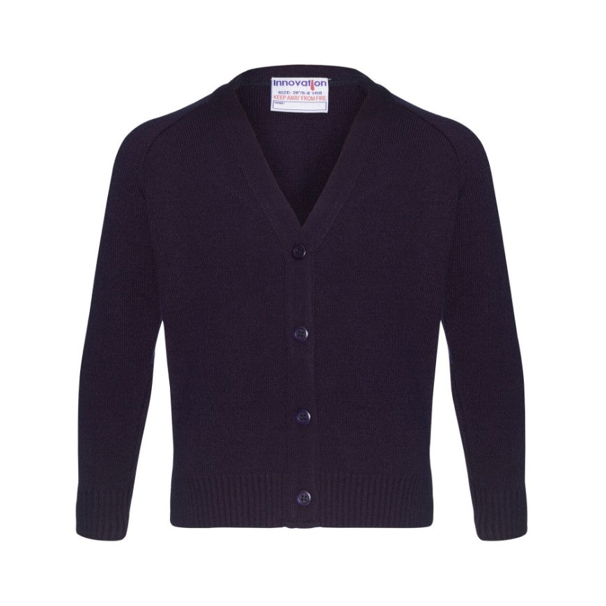 Eversley Primary Navy Knitted Cardigan / School Logo - Schoolwear Centres | School Uniforms near me