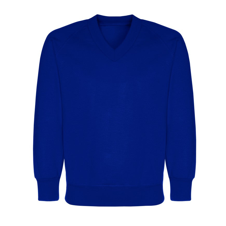 Our Lady of Lourdes Catholic Primary School | Royal Blue V-neck Sweatshirt with School Logo