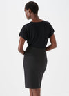 Slimfit Black Skirt designed with Royal Blue logo - Schoolwear Centres | School Uniforms near me