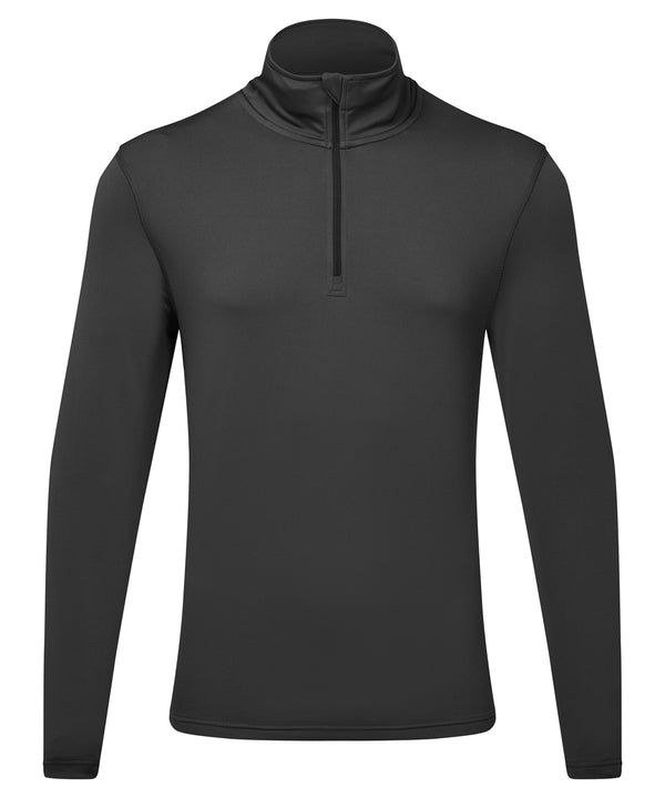 TriDri® recycled long sleeve brushed back ¼ zip top