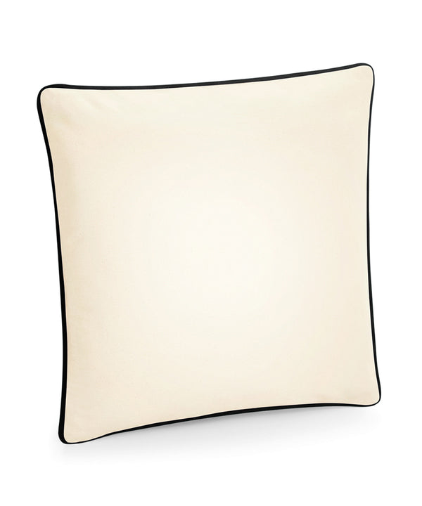 Fairtrade cotton piped cushion cover