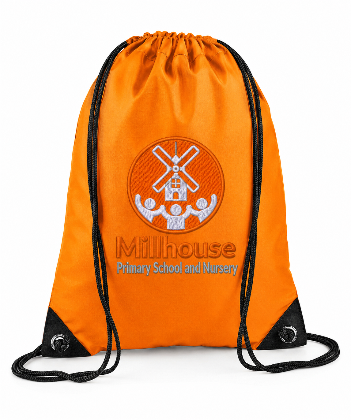 Millhouse Primary School and Nursery | Orange P E Bag with School Logo