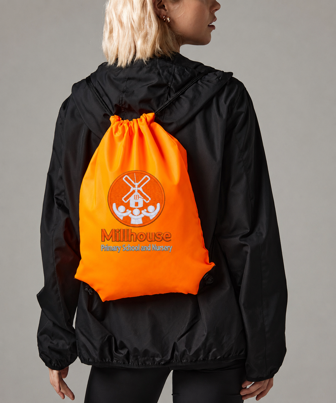 Millhouse Primary School and Nursery | Orange P E Bag with School Logo