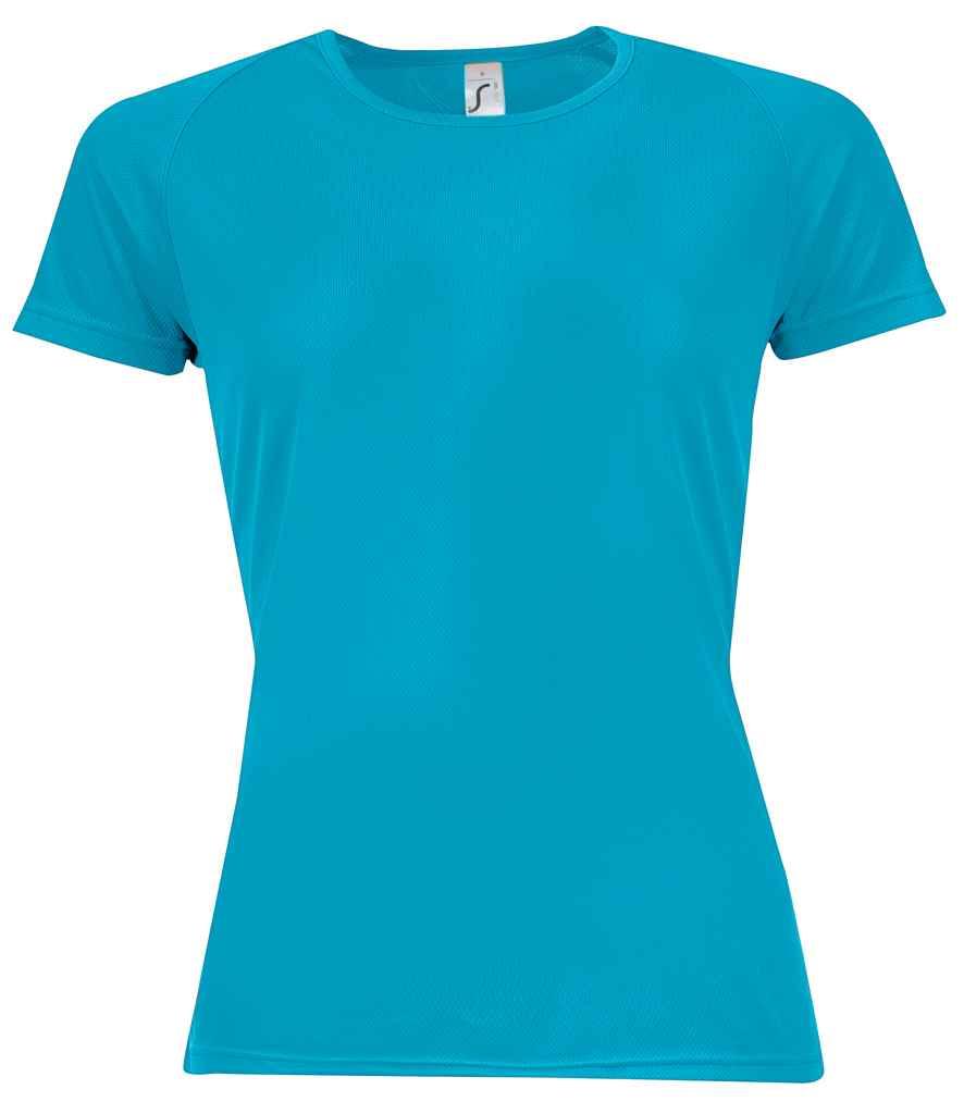 SOL'S Ladies Sporty Performance T-Shirt | Aqua T-Shirt SOL'S style-01159 Schoolwear Centres