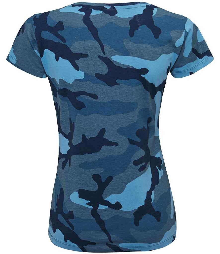 SOL'S Ladies Camo T-Shirt | Blue Camo T-Shirt SOL'S style-01187 Schoolwear Centres