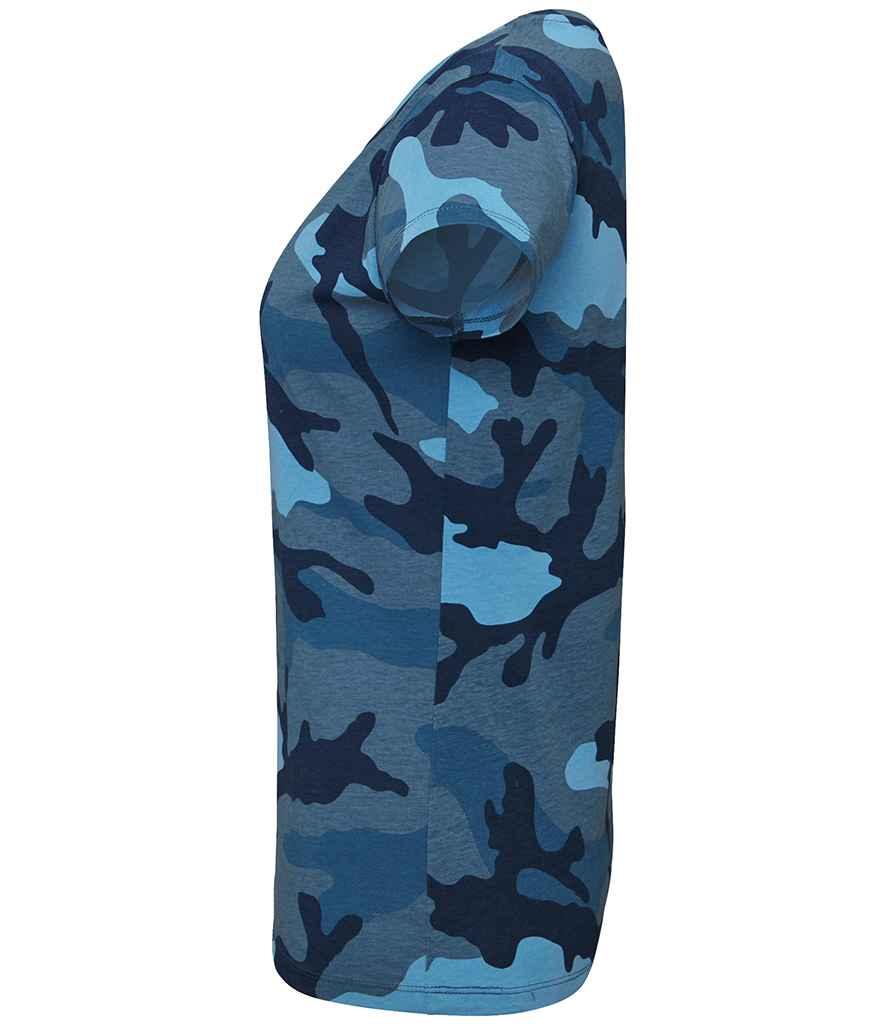 SOL'S Ladies Camo T-Shirt | Blue Camo T-Shirt SOL'S style-01187 Schoolwear Centres