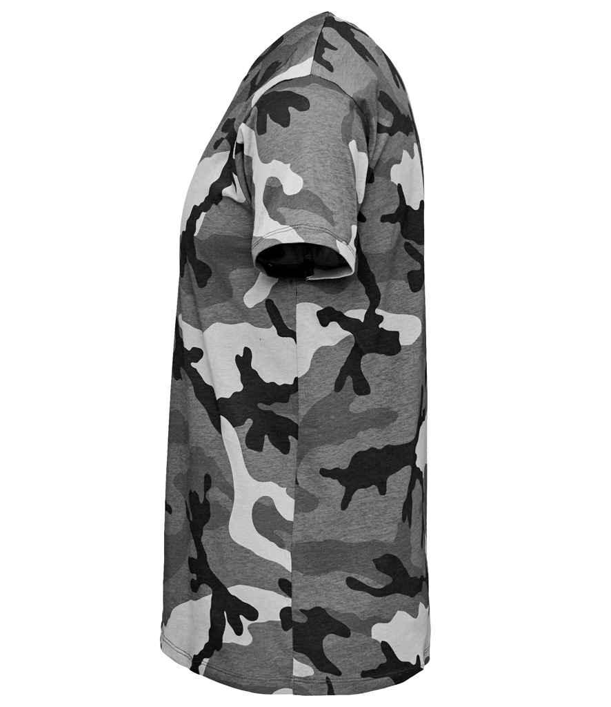 SOL'S Camo T-Shirt | Grey Camo T-Shirt SOL'S style-01188 Schoolwear Centres