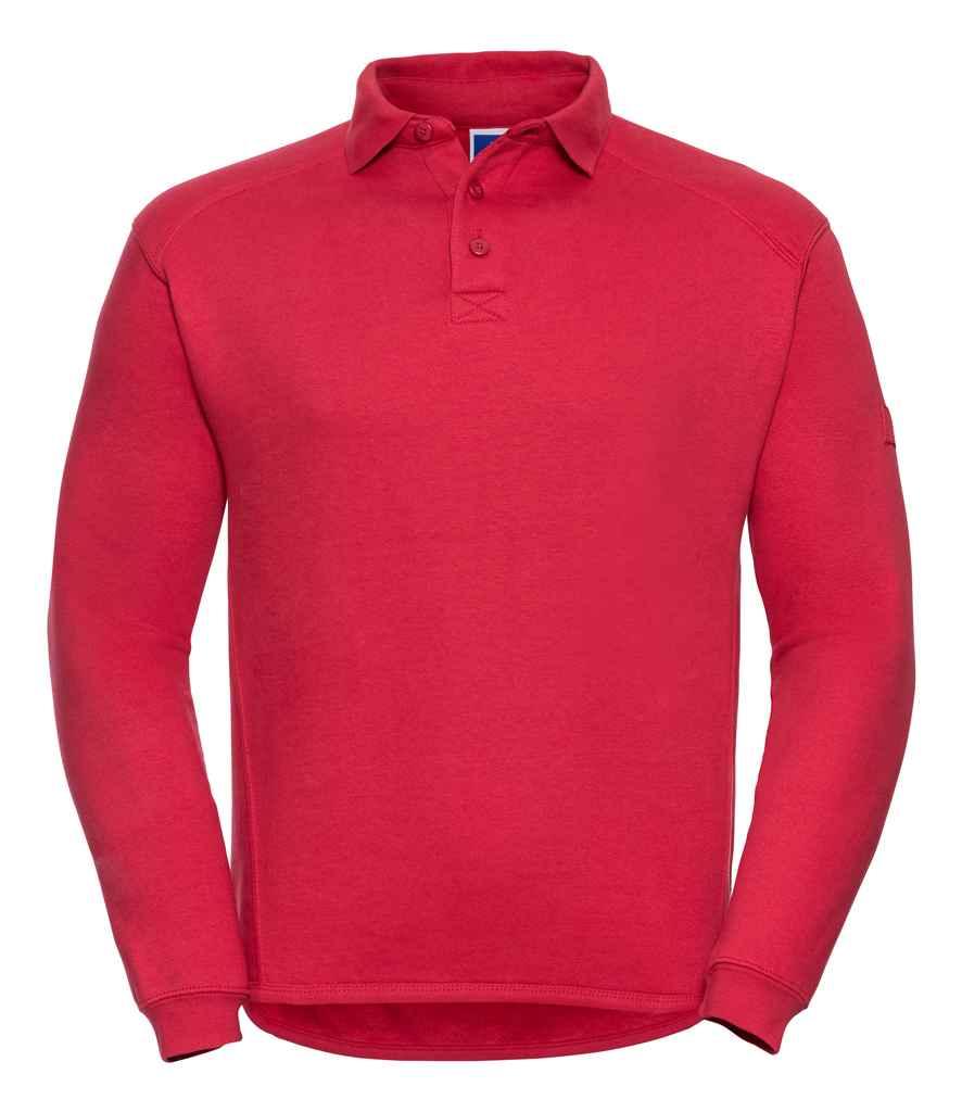 Russell Heavy Duty Collar Sweatshirt | Classic Red Sweatshirt Russell style-012m Schoolwear Centres