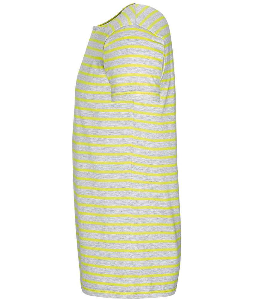 SOL'S Miles Striped T-Shirt | Ash/Lemon T-Shirt SOL'S style-01398 Schoolwear Centres