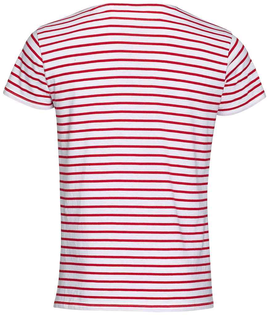 SOL'S Miles Striped T-Shirt | White/Red T-Shirt SOL'S style-01398 Schoolwear Centres