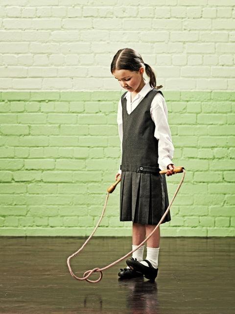 V-neck Grey Pinafore | Schoolwear Centres - Schoolwear Centres | School Uniforms near me