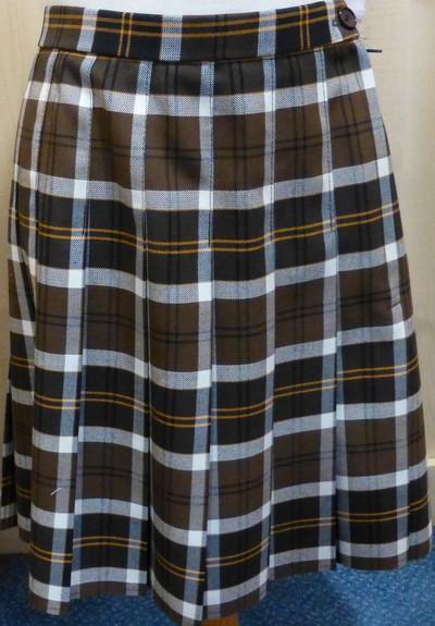 West Leigh Brown Tartan Skirt Schoolwear Centres