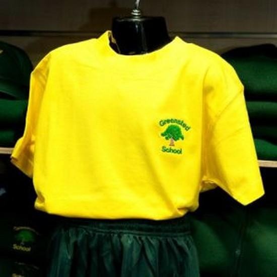 Greensted Infant and Nursery - Gold T-Shirt with School Logo - Schoolwear Centres | School Uniform Centres