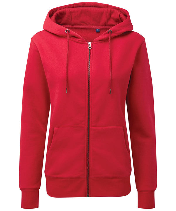 Cherry Red - Women's zip-through organic hoodie Hoodies Asquith & Fox Conscious cold weather styles, Home of the hoodie, Hoodies, Organic & Conscious, Rebrandable, Women's Fashion Schoolwear Centres