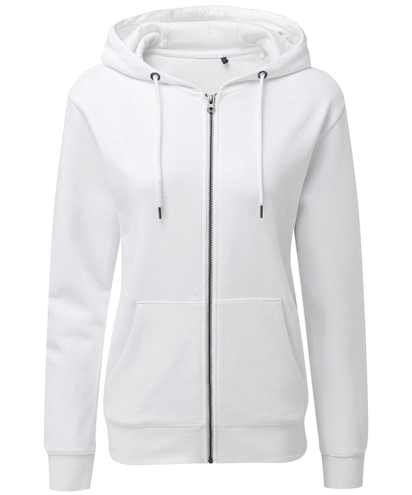 White - Women's zip-through organic hoodie Hoodies Asquith & Fox Conscious cold weather styles, Home of the hoodie, Hoodies, Organic & Conscious, Rebrandable, Women's Fashion Schoolwear Centres