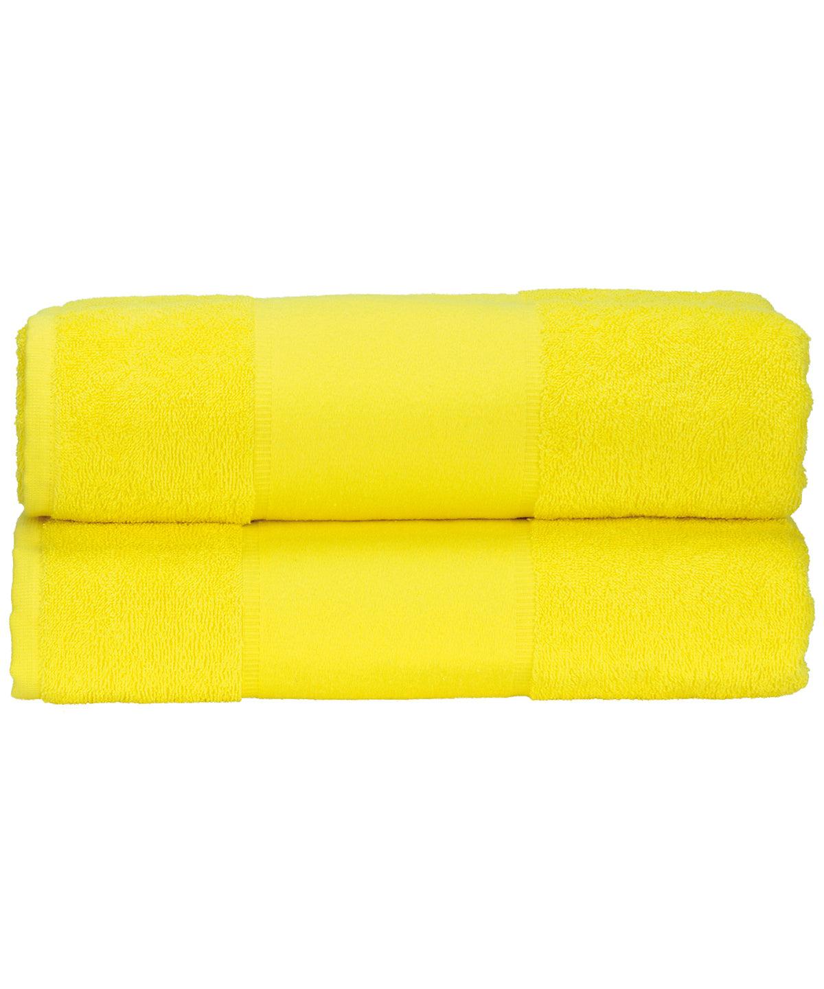 Bright Yellow - ARTG® PRINT-Me® bath towel Towels A&R Towels Homewares & Towelling, Must Haves Schoolwear Centres