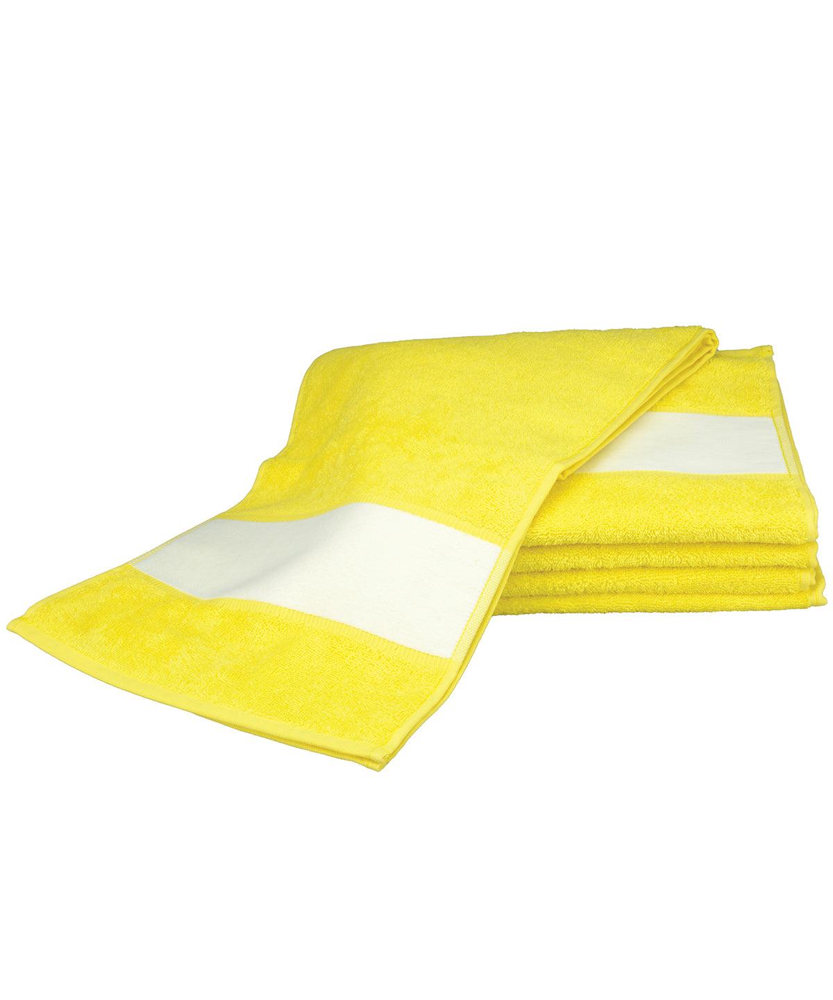Bright Yellow - ARTG® SUBLI-Me® sport towel Towels A&R Towels Gifting & Accessories, Homewares & Towelling, Sublimation Schoolwear Centres