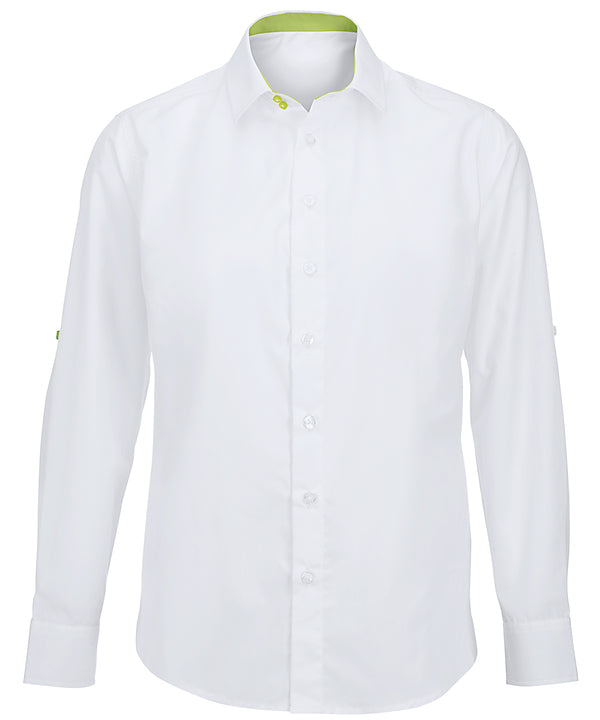 Men's white roll-up sleeve shirt (NM521W)