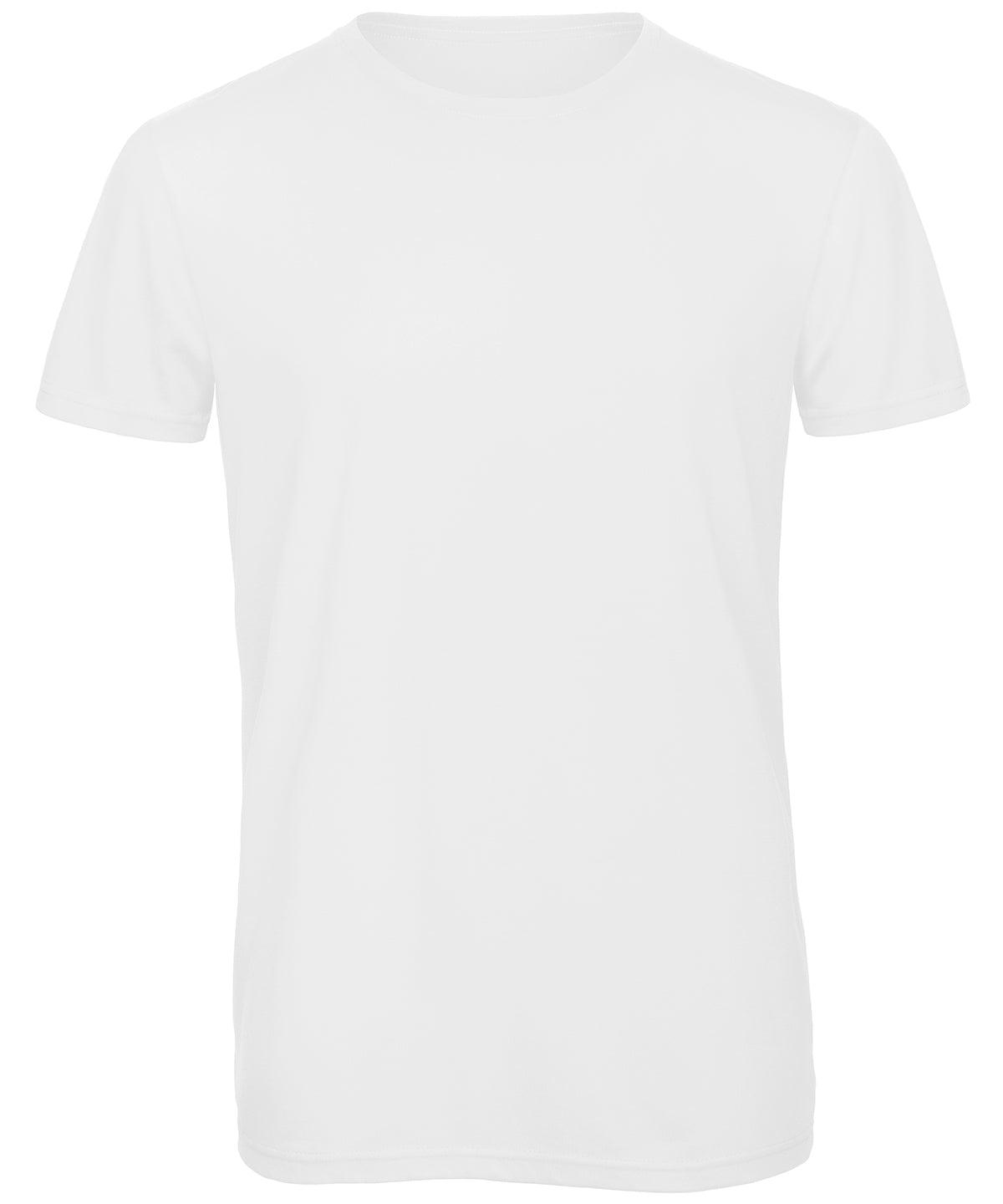 White - B&C Triblend /men T-Shirts B&C Collection Plus Sizes, Rebrandable, T-Shirts & Vests Schoolwear Centres