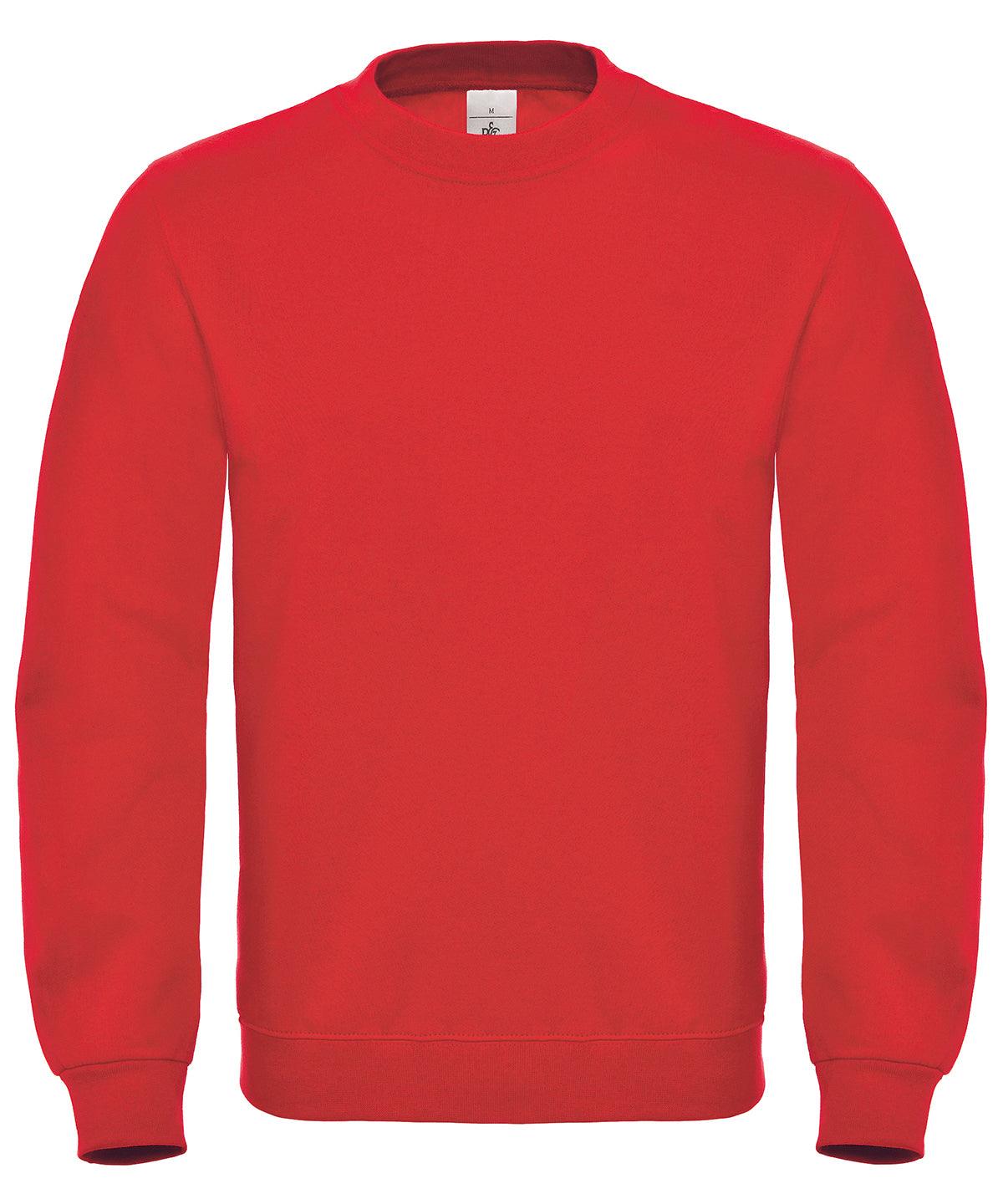 Red - B&C ID.002 Sweatshirt Sweatshirts B&C Collection Plus Sizes, Sweatshirts Schoolwear Centres