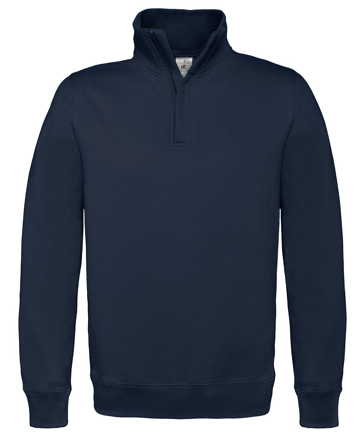Navy - B&C ID.004 ¼ zip sweatshirt Sweatshirts B&C Collection Plus Sizes, Sweatshirts Schoolwear Centres