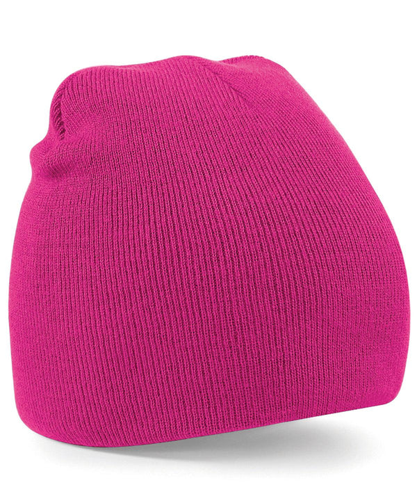 Fuchsia - Two-tone pull-on beanie Hats Beechfield Headwear, Knitwear, Must Haves, Winter Essentials Schoolwear Centres