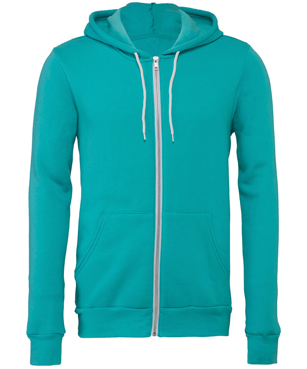 Unisex polycotton fleece full-zip hoodie