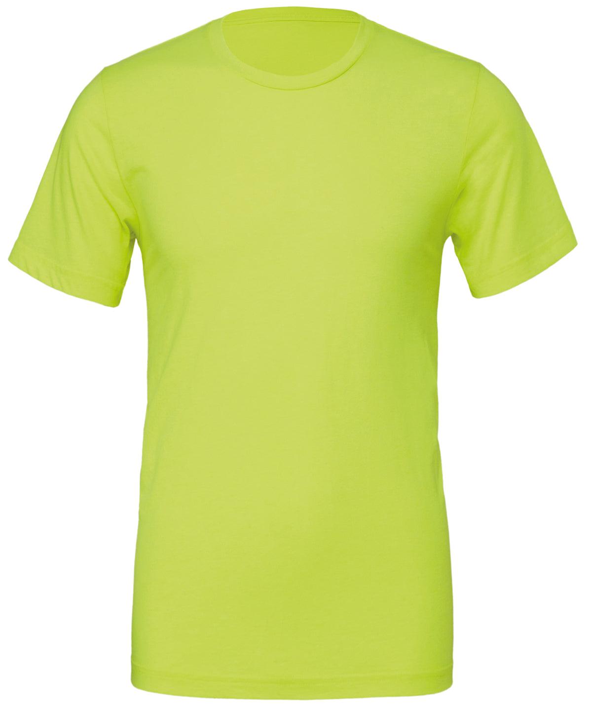Neon Yellow - Unisex polycotton short sleeve t-shirt T-Shirts Bella Canvas Hyperbrights and Neons, Rebrandable, T-Shirts & Vests Schoolwear Centres