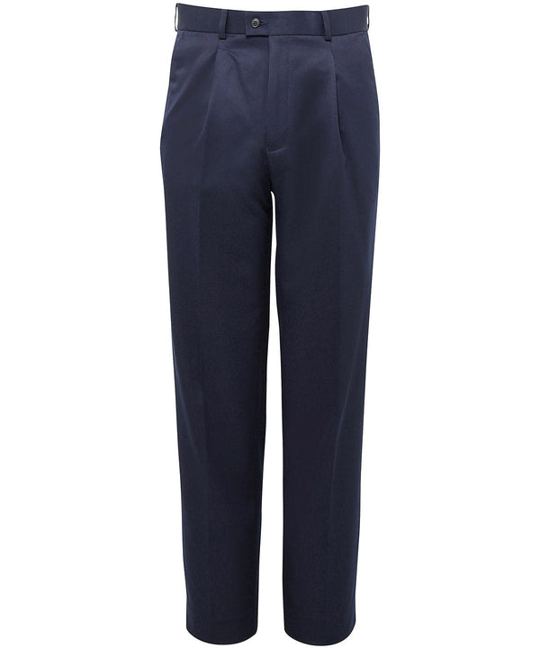 Navy - Delta single pleat trousers Trousers Brook Taverner Aprons & Service, Raladeal - Recently Added, Tailoring, Trousers & Shorts, Workwear Schoolwear Centres