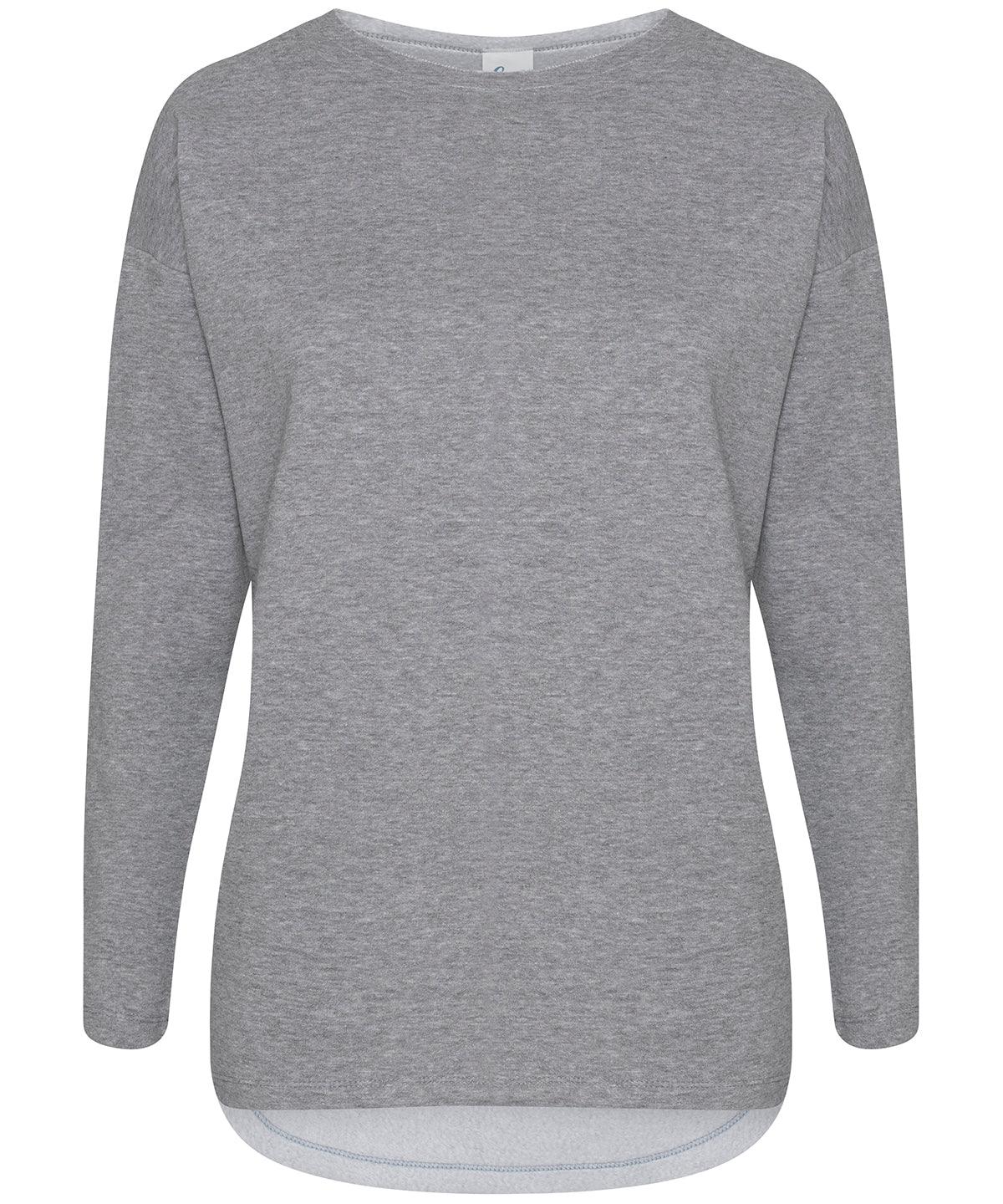 Heather Grey - Gals oversized sweatshirt Sweatshirts Comfy Co Lounge & Underwear, Sale, Sweatshirts Schoolwear Centres