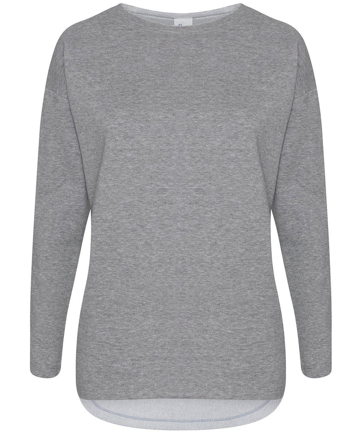 Heather Grey - Gals oversized sweatshirt Sweatshirts Comfy Co Lounge & Underwear, Sale, Sweatshirts Schoolwear Centres