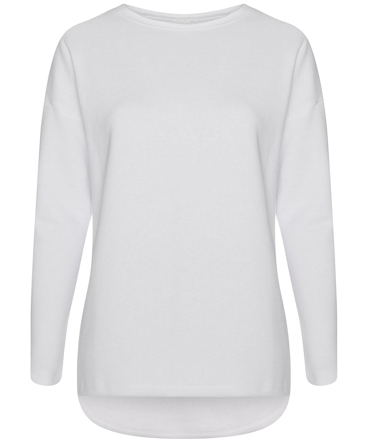 White - Gals oversized sweatshirt Sweatshirts Comfy Co Lounge & Underwear, Sale, Sweatshirts Schoolwear Centres