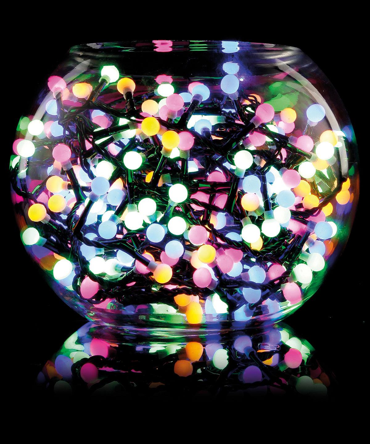 Multi Colour - 400 Frosted LED twister lights Christmas Lighting The Christmas Shop Christmas Schoolwear Centres