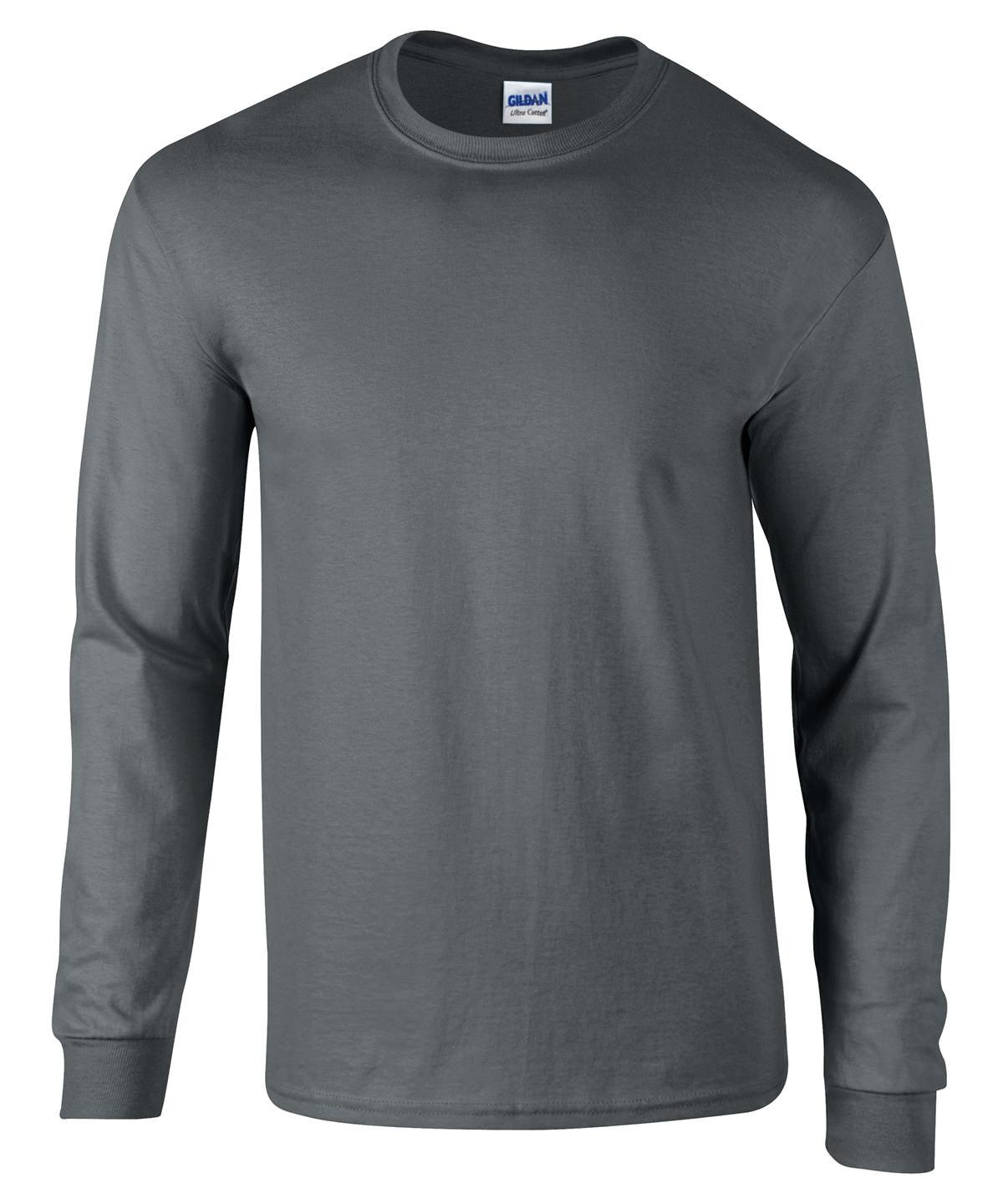 Charcoal - Ultra Cotton™ adult long sleeve t-shirt T-Shirts Gildan Merch, Must Haves, T-Shirts & Vests Schoolwear Centres