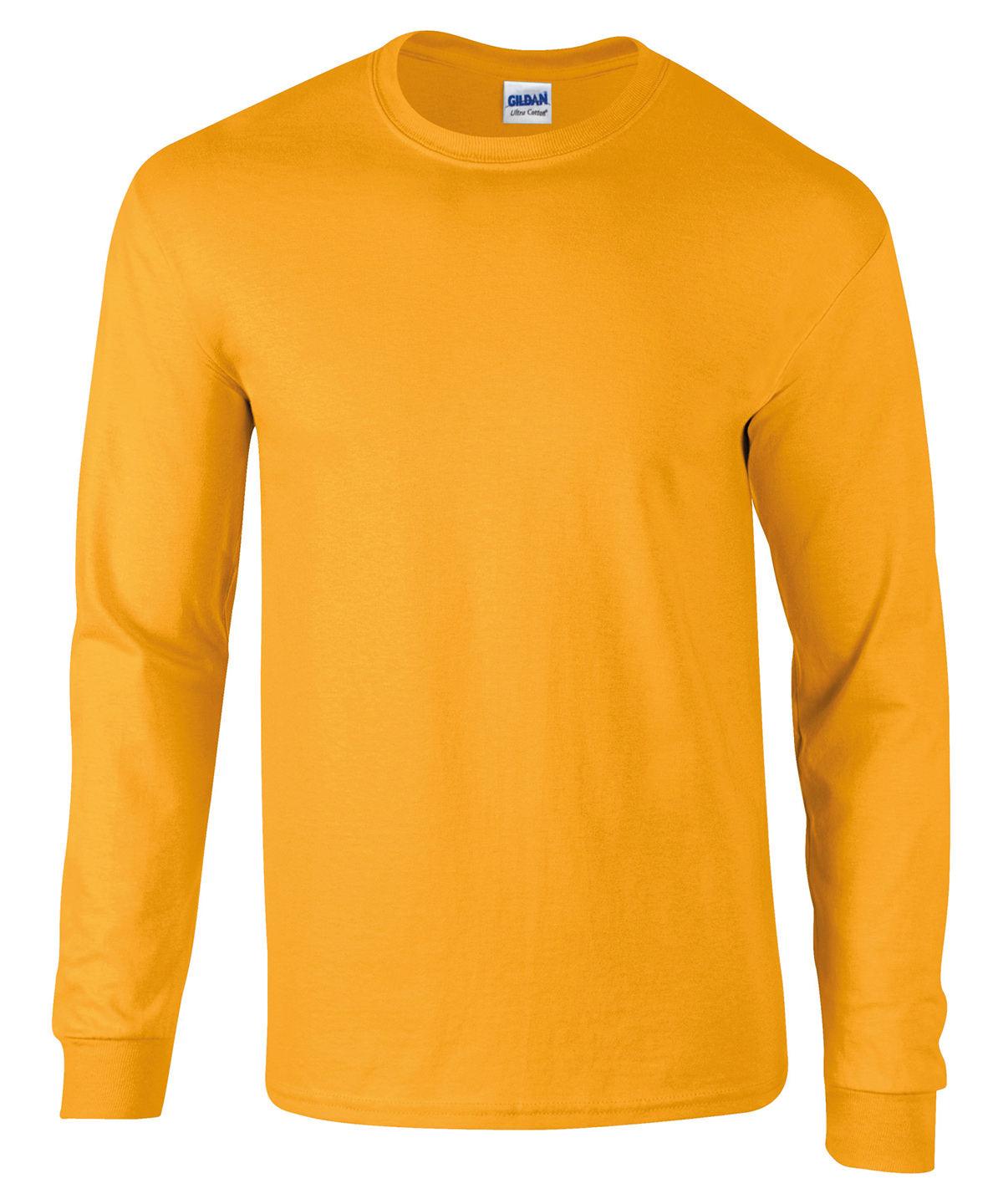 Gold - Ultra Cotton™ adult long sleeve t-shirt T-Shirts Gildan Merch, Must Haves, T-Shirts & Vests Schoolwear Centres