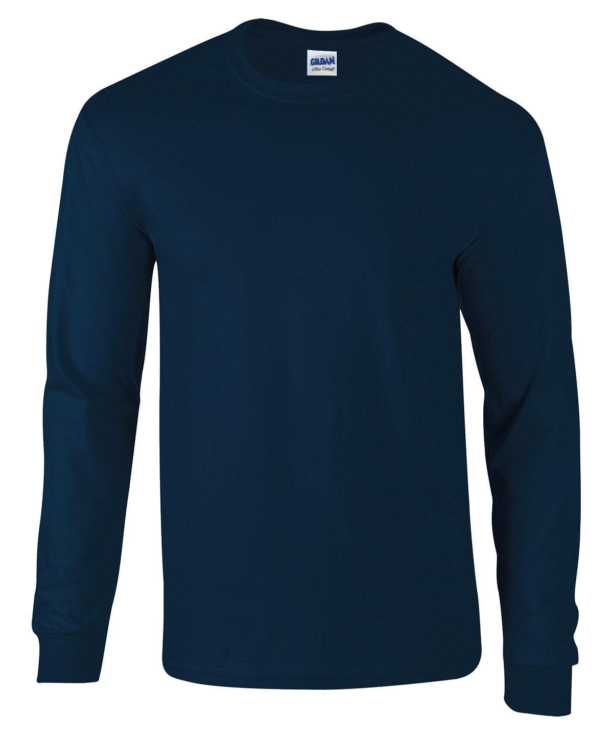 Navy - Ultra Cotton™ adult long sleeve t-shirt T-Shirts Gildan Merch, Must Haves, T-Shirts & Vests Schoolwear Centres
