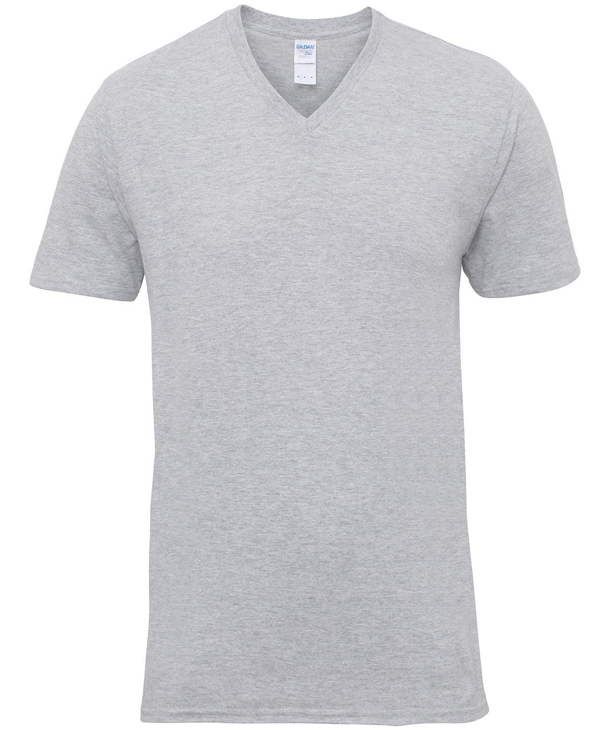 RS Sport Grey - Premium Cotton® adult v-neck t-shirt T-Shirts Gildan Raladeal - Recently Added, T-Shirts & Vests Schoolwear Centres