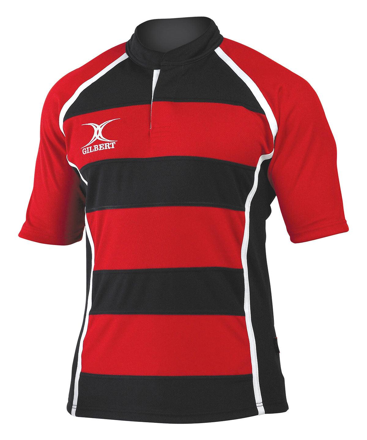 Red/Black Hoops - Adult Xact match shirt T-Shirts Last Chance to Buy Plus Sizes, Sports & Leisure, T-Shirts & Vests Schoolwear Centres