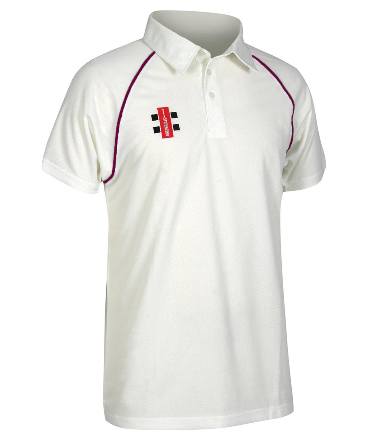 Ivory/Maroon - Matrix short sleeve shirt Polos Last Chance to Buy Sports & Leisure Schoolwear Centres