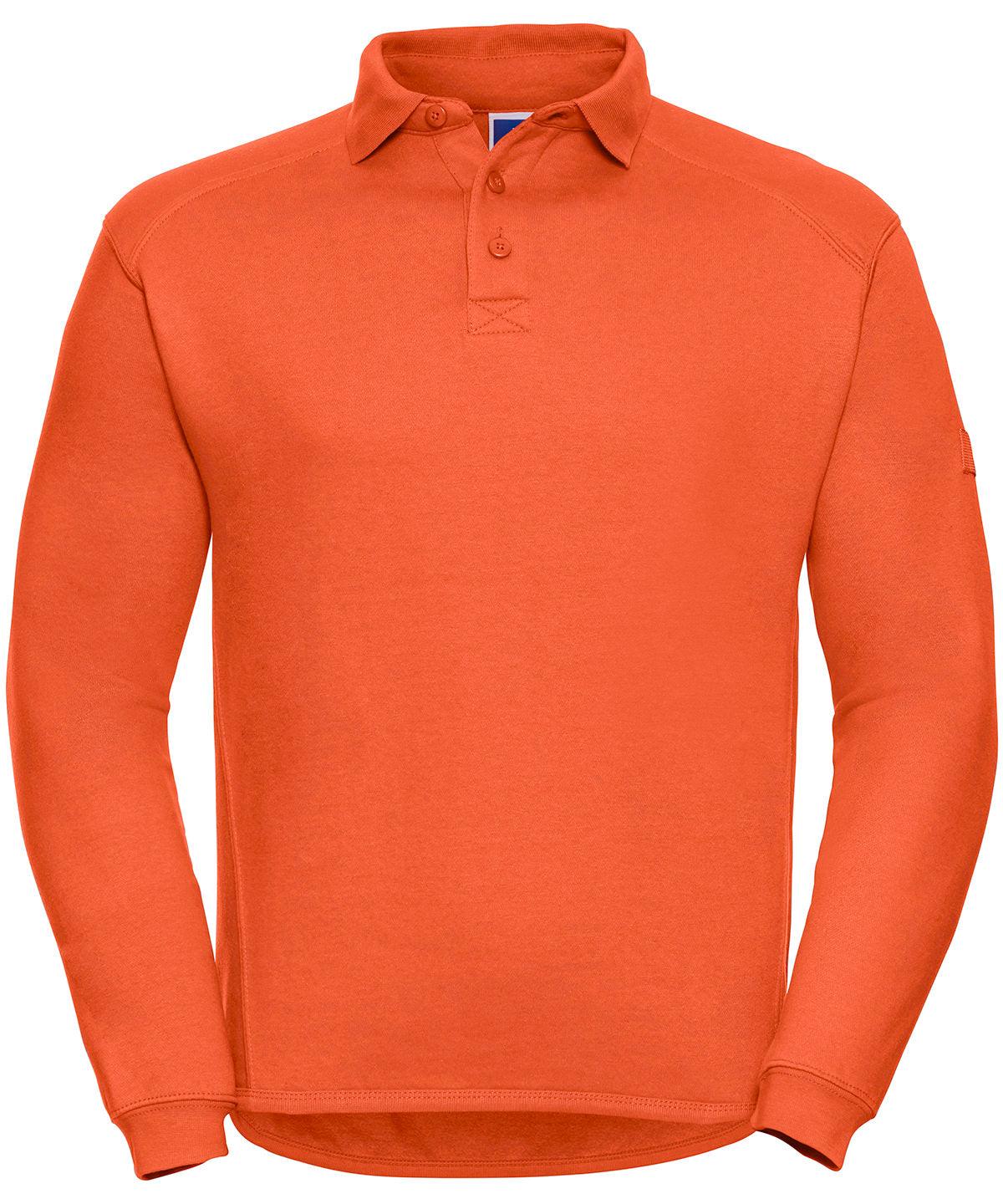 Orange - Heavy-duty collar sweatshirt Sweatshirts Russell Europe Must Haves, Plus Sizes, Polos & Casual, Safe to wash at 60 degrees, Workwear Schoolwear Centres