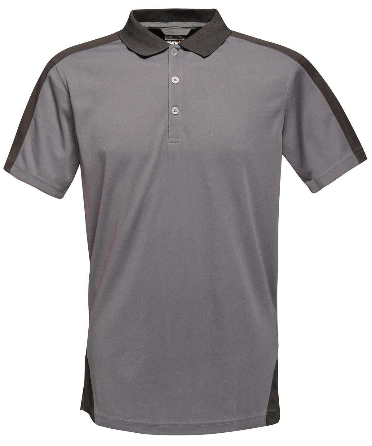 Seal/Black - Contrast wicking polo Polos Regatta Contrast Polos & Casual Schoolwear Centres