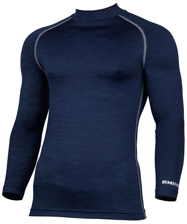 Navy Heather - Rhino baselayer long sleeve Baselayers Rhino Baselayers, Must Haves, Outdoor Sports, Plus Sizes Schoolwear Centres