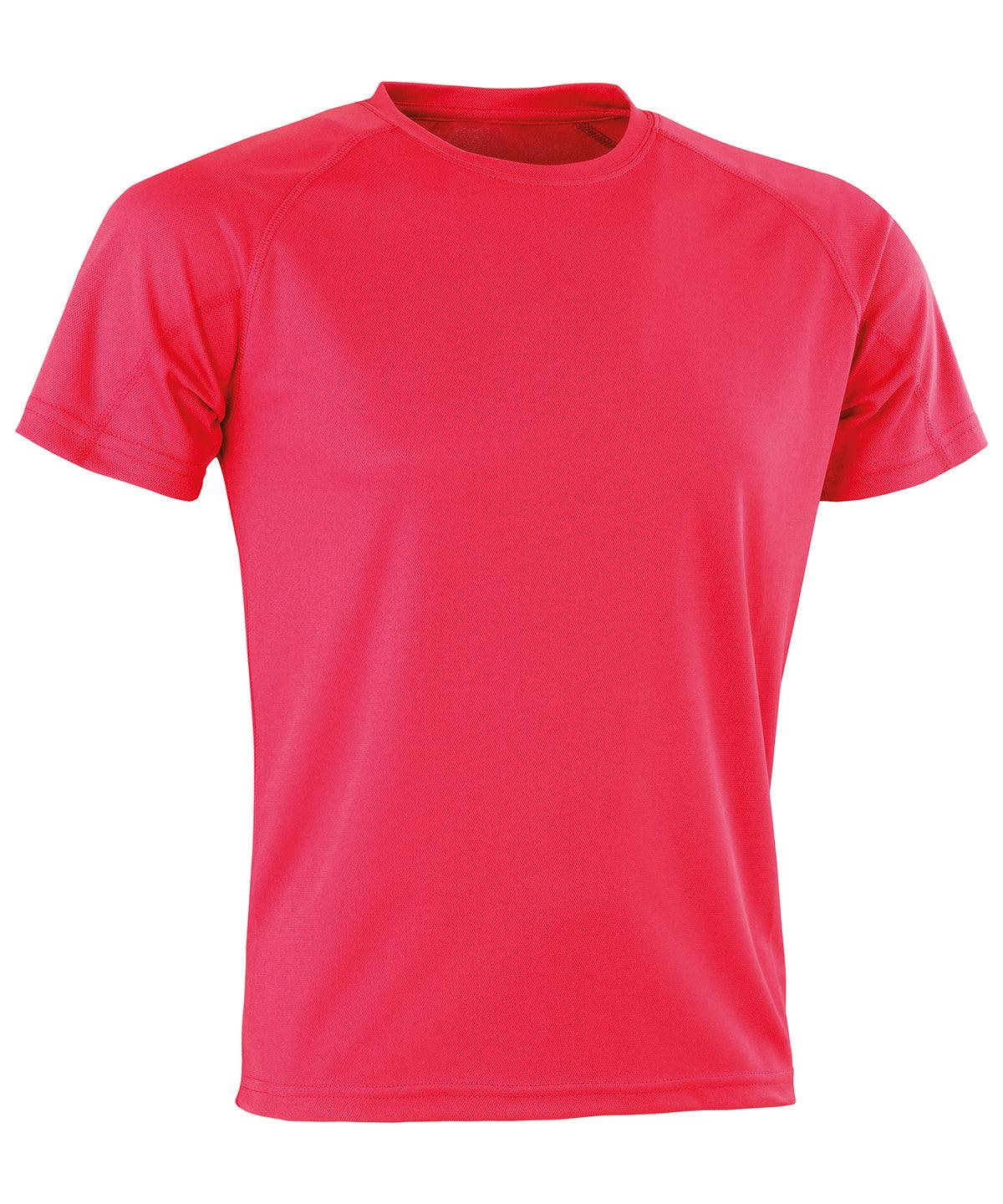 Flo Pink - Performance Aircool tee T-Shirts Spiro Activewear & Performance, Back to the Gym, Must Haves, New Colours for 2021, Plus Sizes, Sports & Leisure Schoolwear Centres
