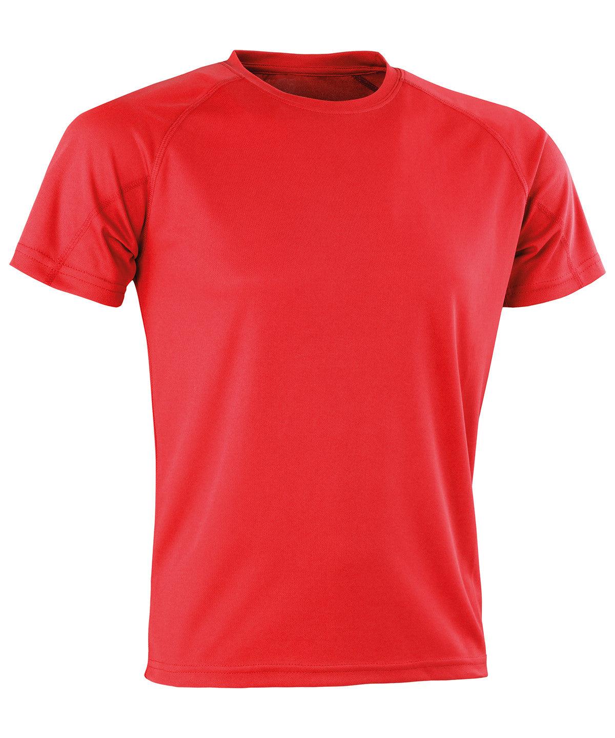 Red - Performance Aircool tee T-Shirts Spiro Activewear & Performance, Back to the Gym, Must Haves, New Colours for 2021, Plus Sizes, Sports & Leisure Schoolwear Centres