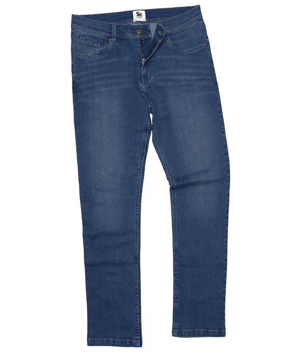 Mid Blue Wash - Leo straight jeans Trousers AWDis So Denim Denim, Must Haves, Rebrandable, Trousers & Shorts Schoolwear Centres
