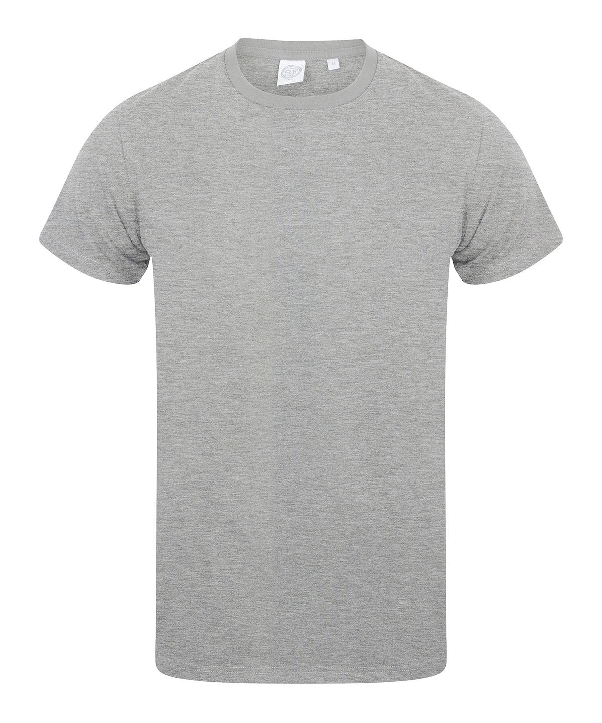 Heather Grey - Men's feel good stretch t-shirt T-Shirts SF Must Haves, Raladeal - Recently Added, Rebrandable, T-Shirts & Vests Schoolwear Centres