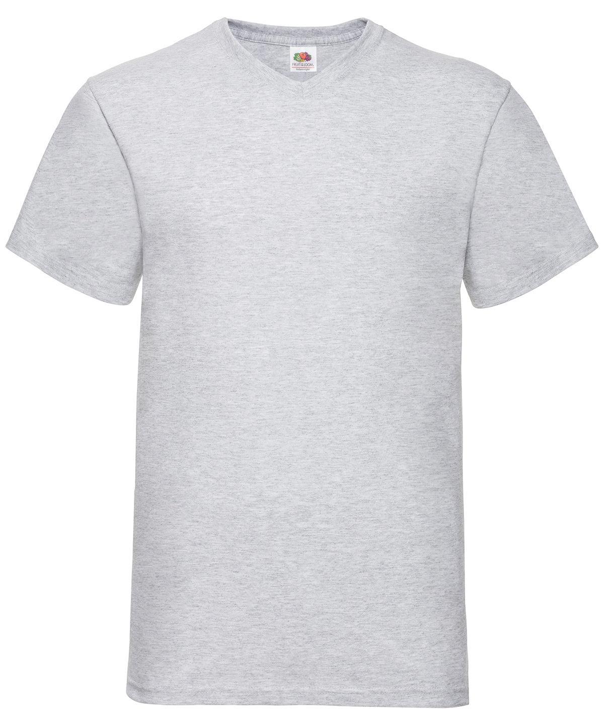 Heather Grey* - Valueweight v-neck T T-Shirts Fruit of the Loom Must Haves, T-Shirts & Vests Schoolwear Centres